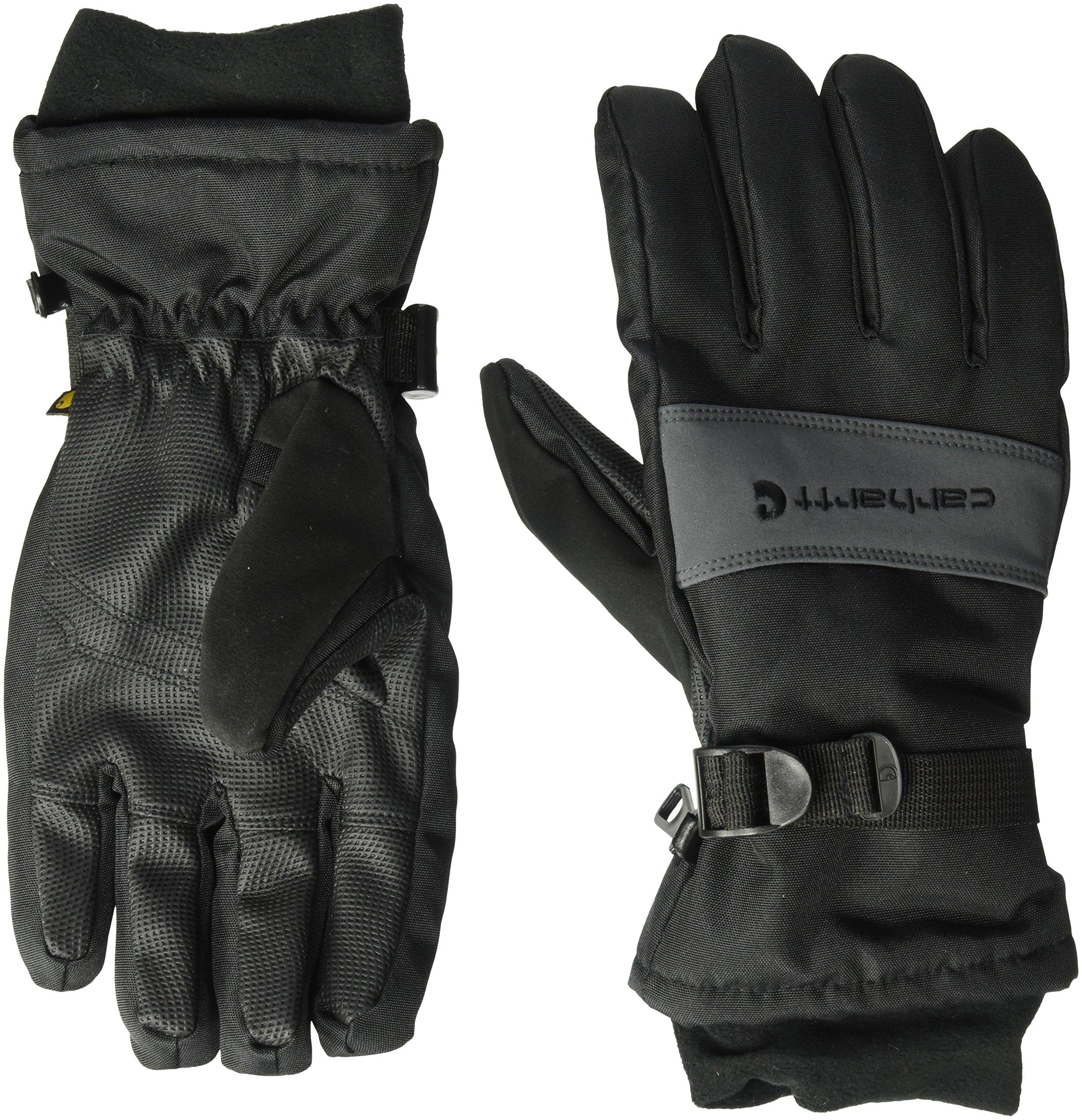 Carhartt Men's W.p. Waterproof Insulated Work Glove, black/Grey, Large
